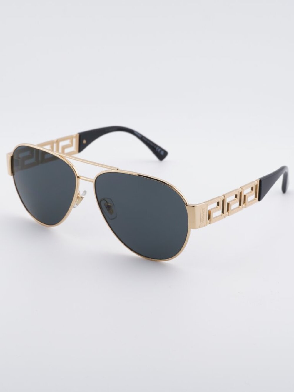 Versace VE2289 100287 Sunglasses Gold Aviator Frame, Dark Grey Lenses - Picture 1 of 10